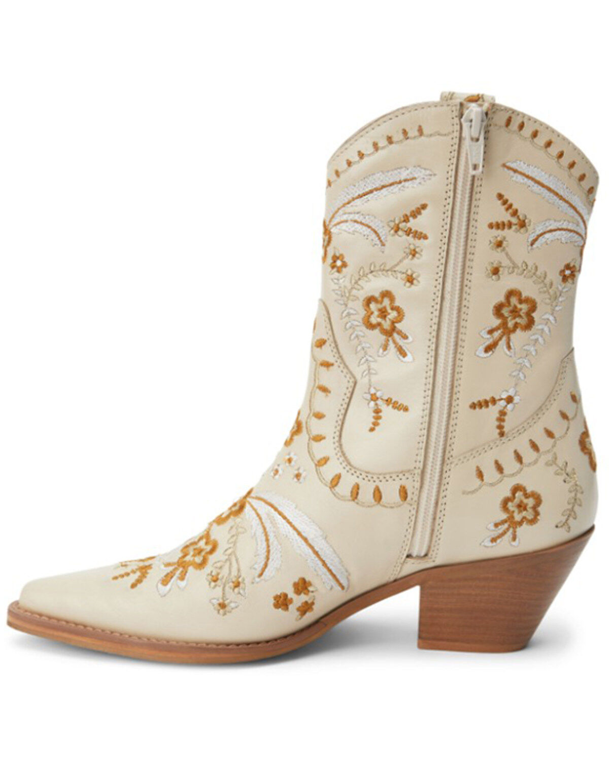 Image #3 - Matisse Women's Amber Western Booties - Round Toe, Ivory, hi-res