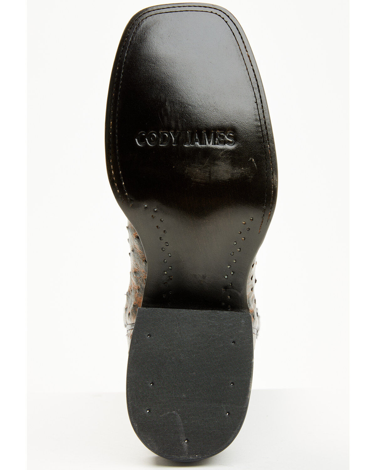 Image #7 - Cody James Men's Exotic Full Quill Ostrich Western Boots - Broad Square Toe, Brandy Brown, hi-res