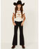 Image #1 - Rock & Roll Denim Girls' Cheetah Print Trouser Jeans, Black, hi-res