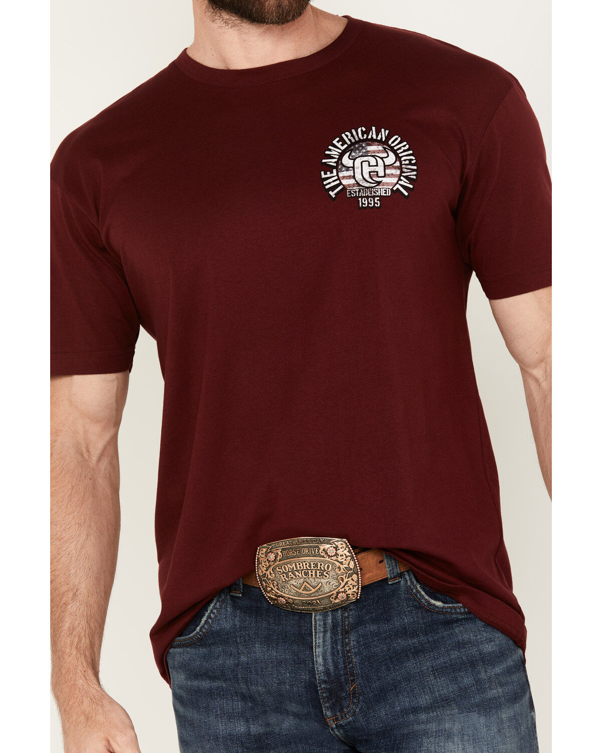 Image #3 - Cowboy Hardware Men's American Original Short Sleeve Graphic T-Shirt, , hi-res