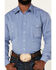 Image #3 - Rough Stock By Panhandle Men's Dobby Long Sleeve Snap Western Shirt , Blue, hi-res