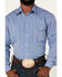 Rough Stock By Panhandle Men's Dobby Long Sleeve Snap Western Shirt , Blue, hi-res