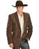 Image #2 - Circle S Men's Embroidered Microsuede Sport Coat, Chestnut, hi-res