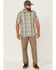 Image #2 - Columbia Men's Lakeside Trail Large Plaid Short Sleeve Button Down Western Shirt, Grey, hi-res