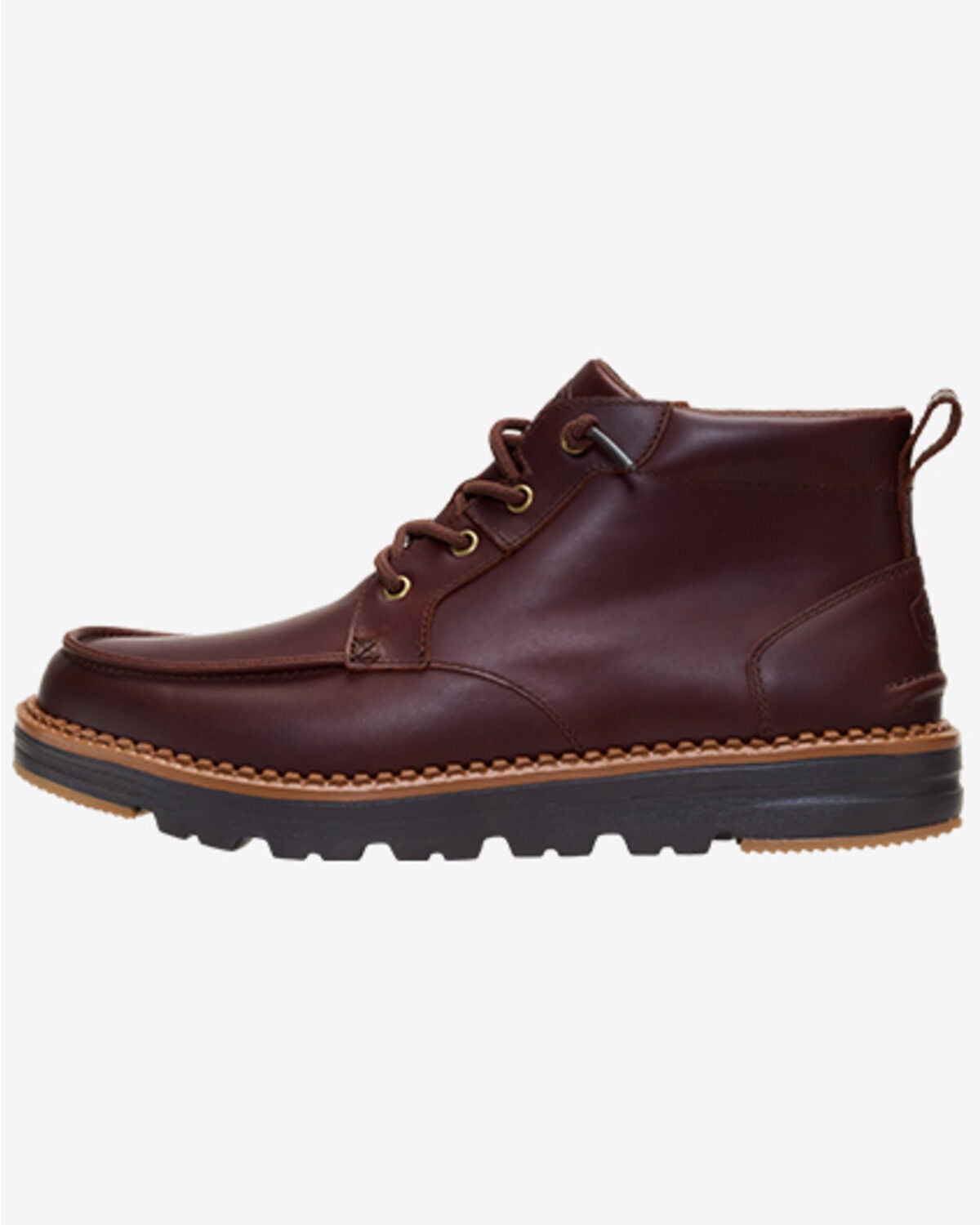Image #3 - HEYDUDE Men's Flint Lace-Up Casual Boots - Moc Toe, Brown, hi-res