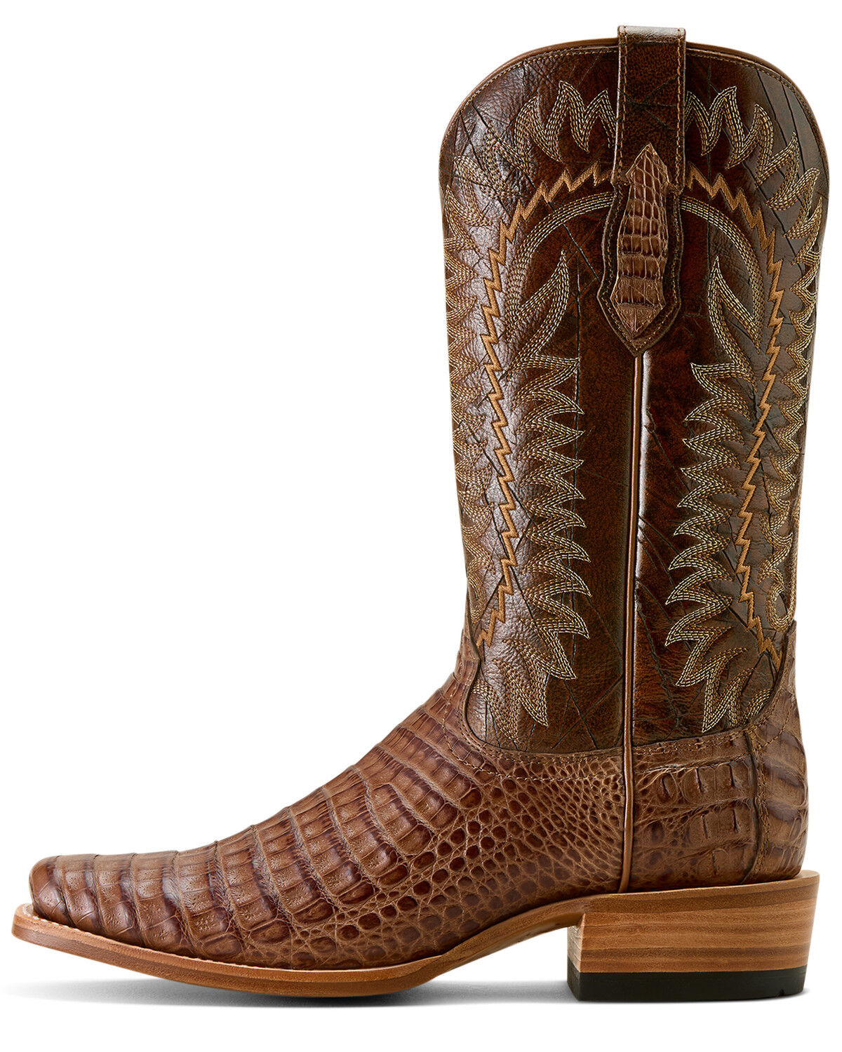 Image #3 - Ariat Men's Futurity Finalist Exotic Caiman Western Boots - Square Toe, Natural, hi-res