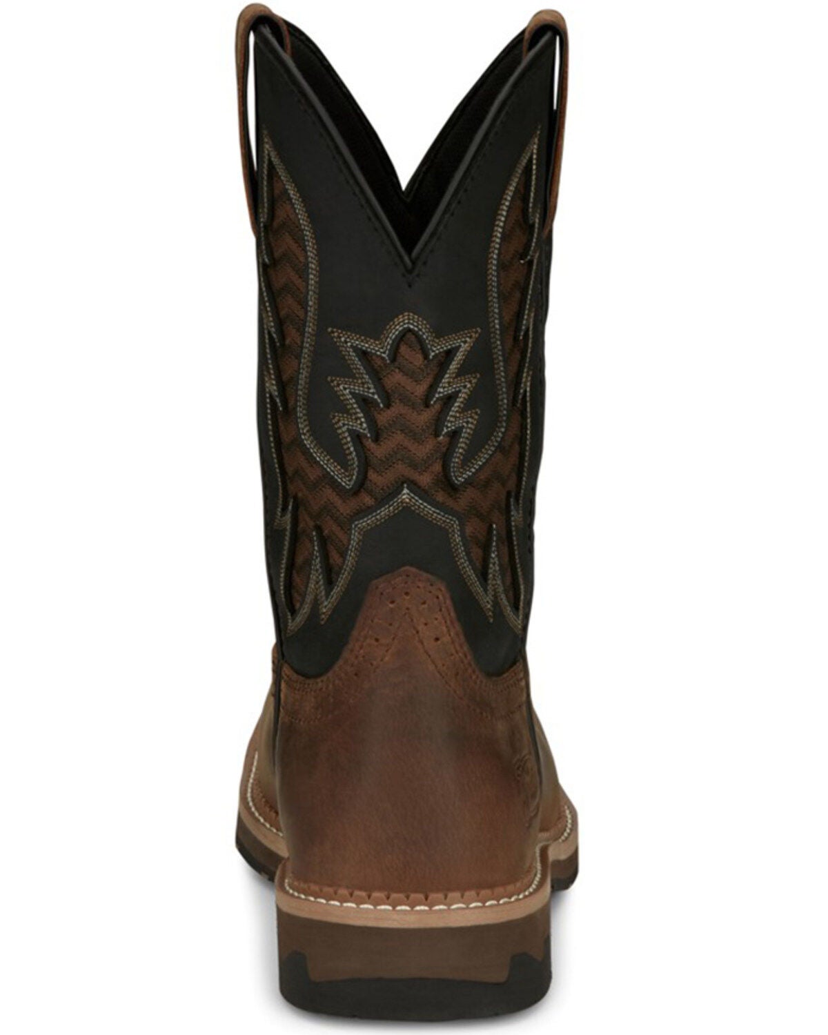 Image #5 - Justin Men's Stampede Bolt Soft Pull On Western Work Boots - Square Toe, Pecan, hi-res