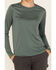 Image #3 - Carhartt Women's Force Sun Defender Logo Relaxed Fit Long Sleeve Graphic Tee, Forest Green, hi-res