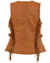Milwaukee Leather Women's Saddle Tan Fringe Snap Front Vest, Medium Brown, hi-res