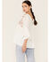 En Creme Women's Long Sleeve Embroidered Peasant Top, Ivory, hi-res