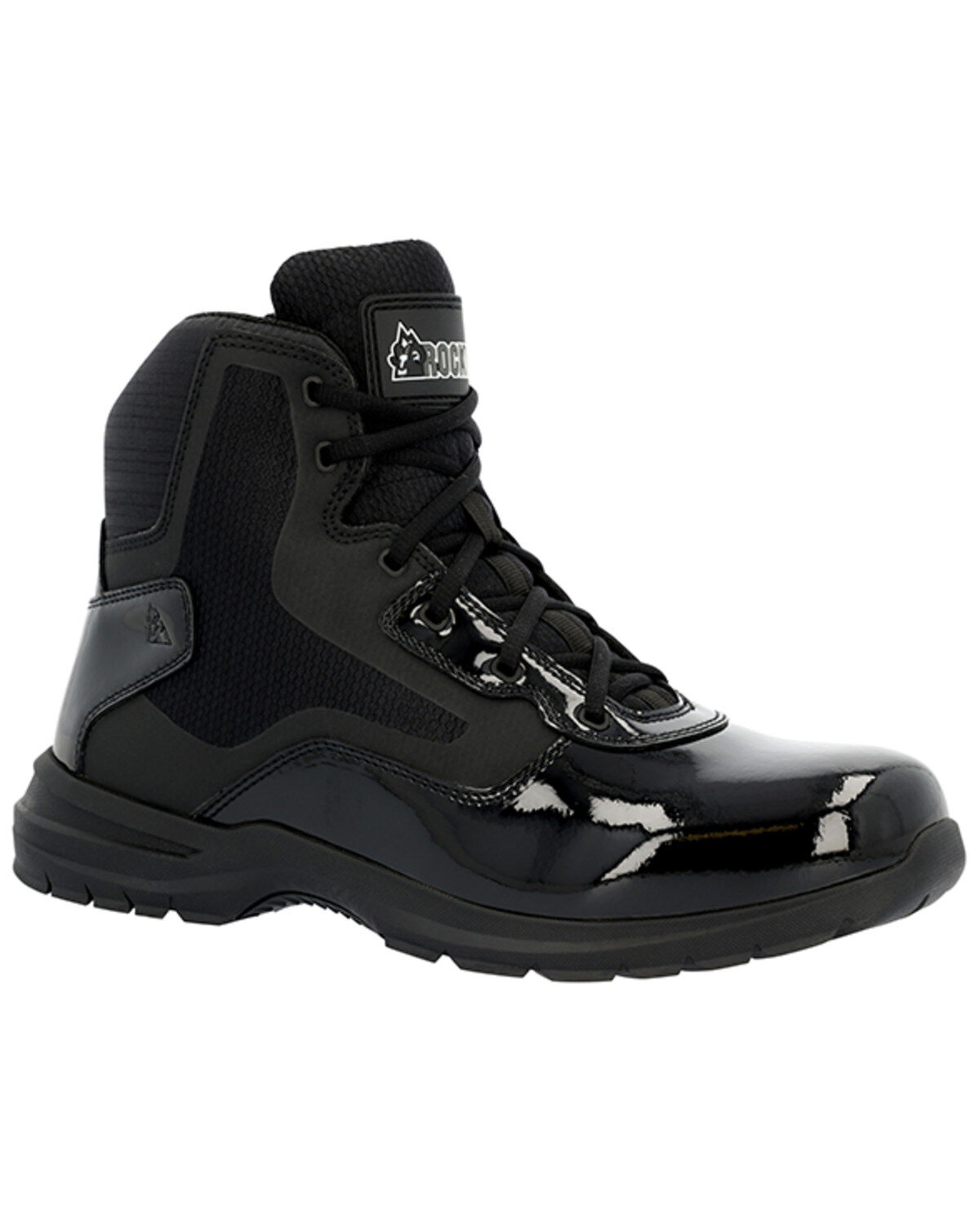 Image #1 - Rocky Men's Cadet 6" Public Service Work Boots - Soft Toe, Black, hi-res
