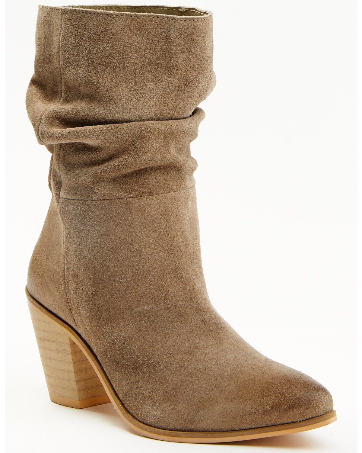 Image #1 - Cleo + Wolf Women's Dani Western Booties - Snip Toe, Taupe, hi-res