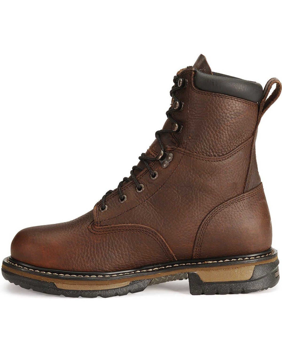 Image #4 - Rocky Men's 8" IronClad Waterproof Work Boots - Steel Toe, , hi-res
