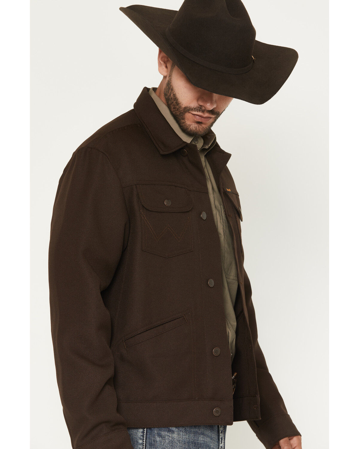 Image #2 - Wrangler Men's Wrancher Jacket, Brown, hi-res