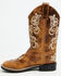 Image #3 - Shyanne Girls' Little Lasy Floral Embroidered Western Boots - Broad Square Toe, Tan, hi-res