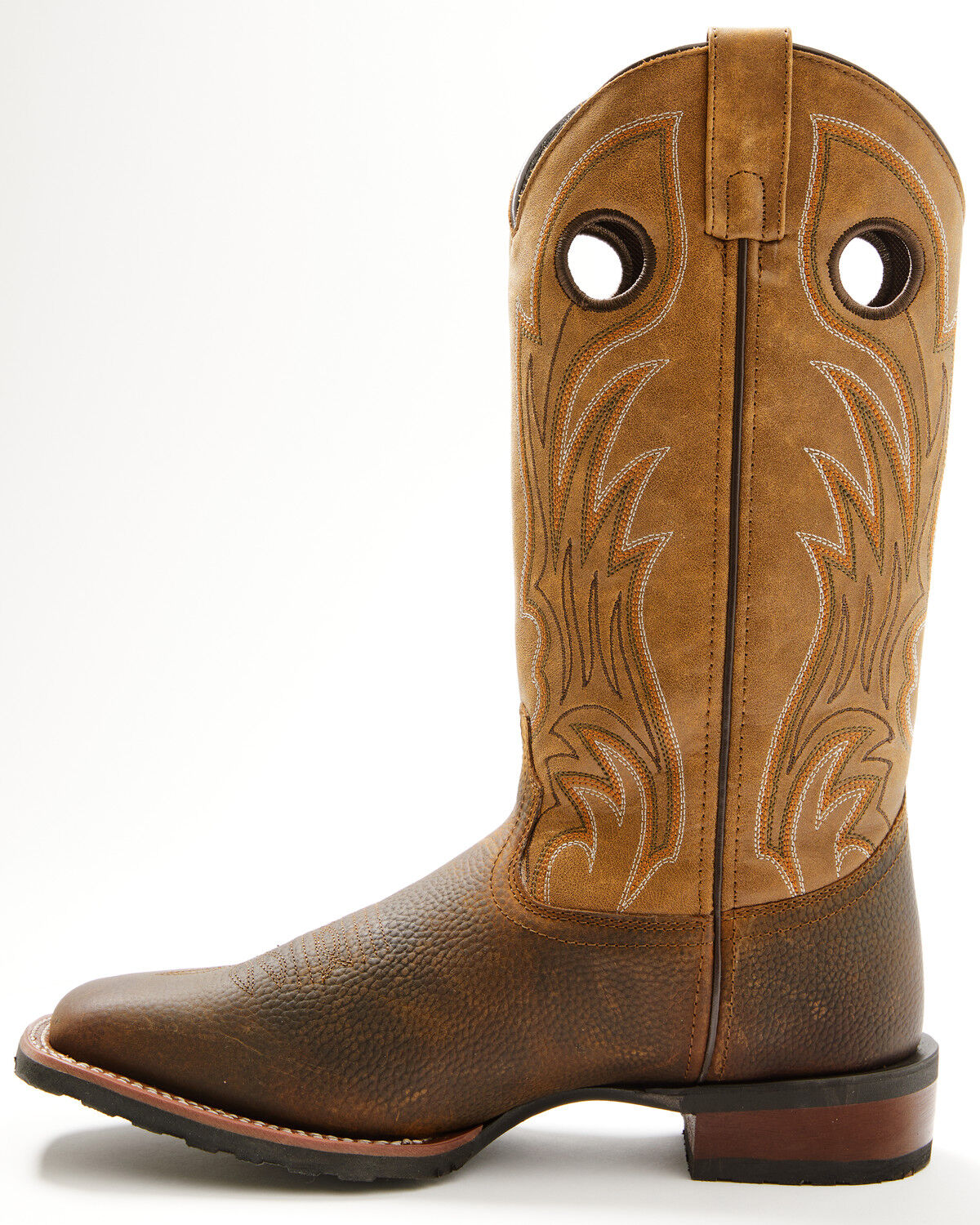Image #3 - Laredo Men's Cullen Western Boots - Broad Square Toe, Brown, hi-res