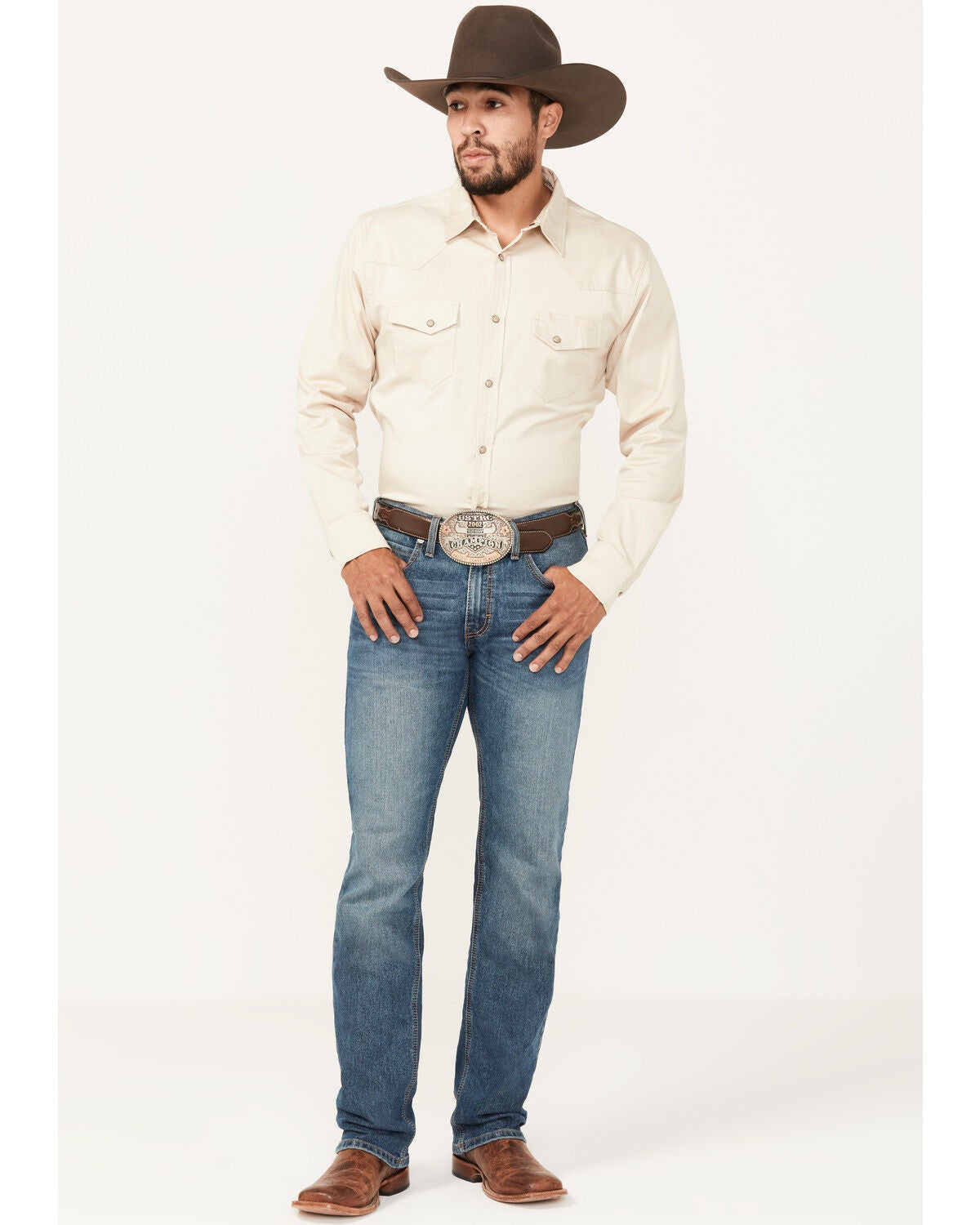Ariat Men's M5 Hamilton Ray Medium Wash Straight Pro Series Performance Denim Jeans, Medium Wash, hi-res