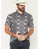 Image #1 - Rock & Roll Denim Men's Southwestern Print Short Sleeve Button-Down Stretch Polo Shirt, Black, hi-res