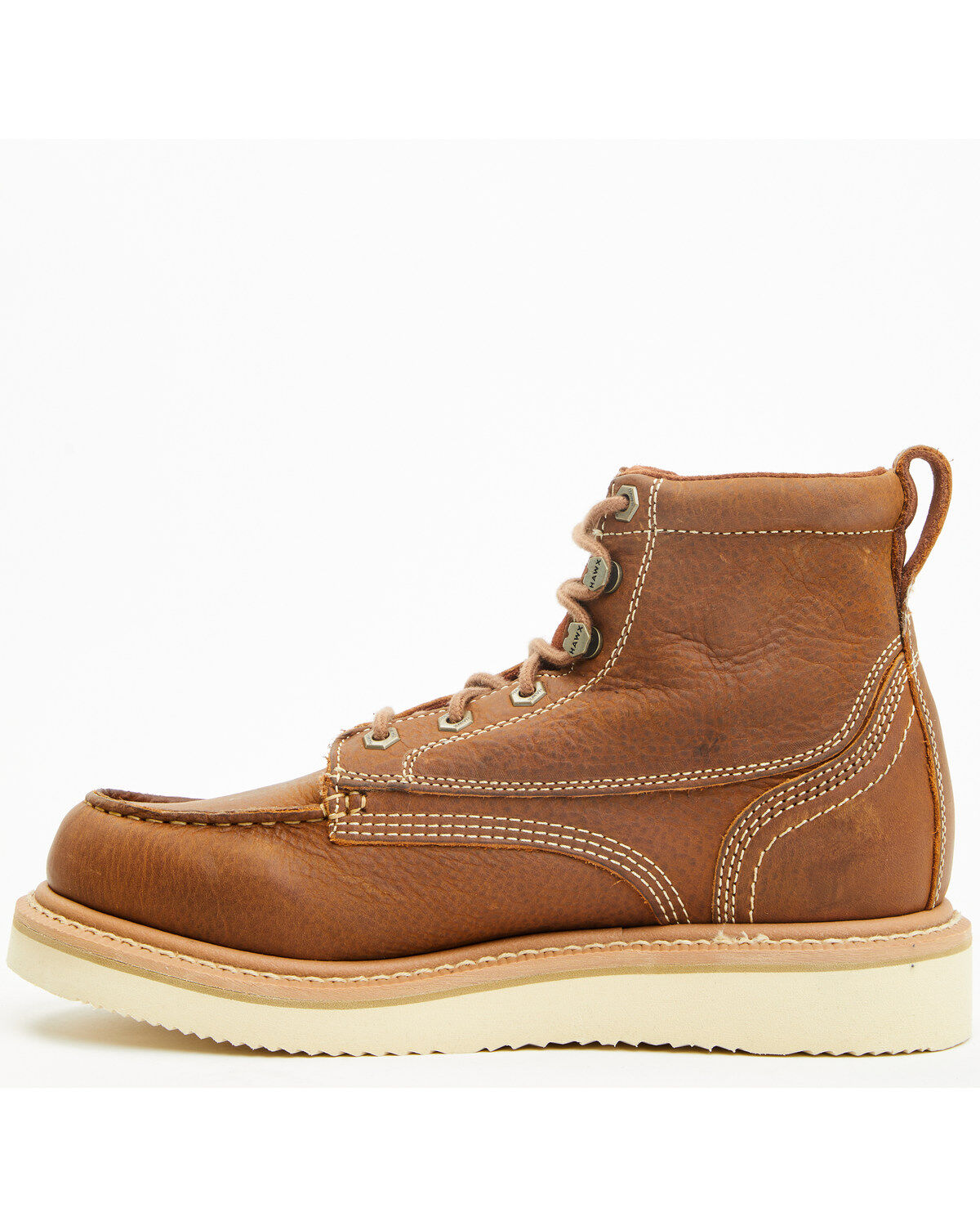Image #3 - Hawx Men's 6" Grade Work Boots - Moc Toe, Tan, hi-res