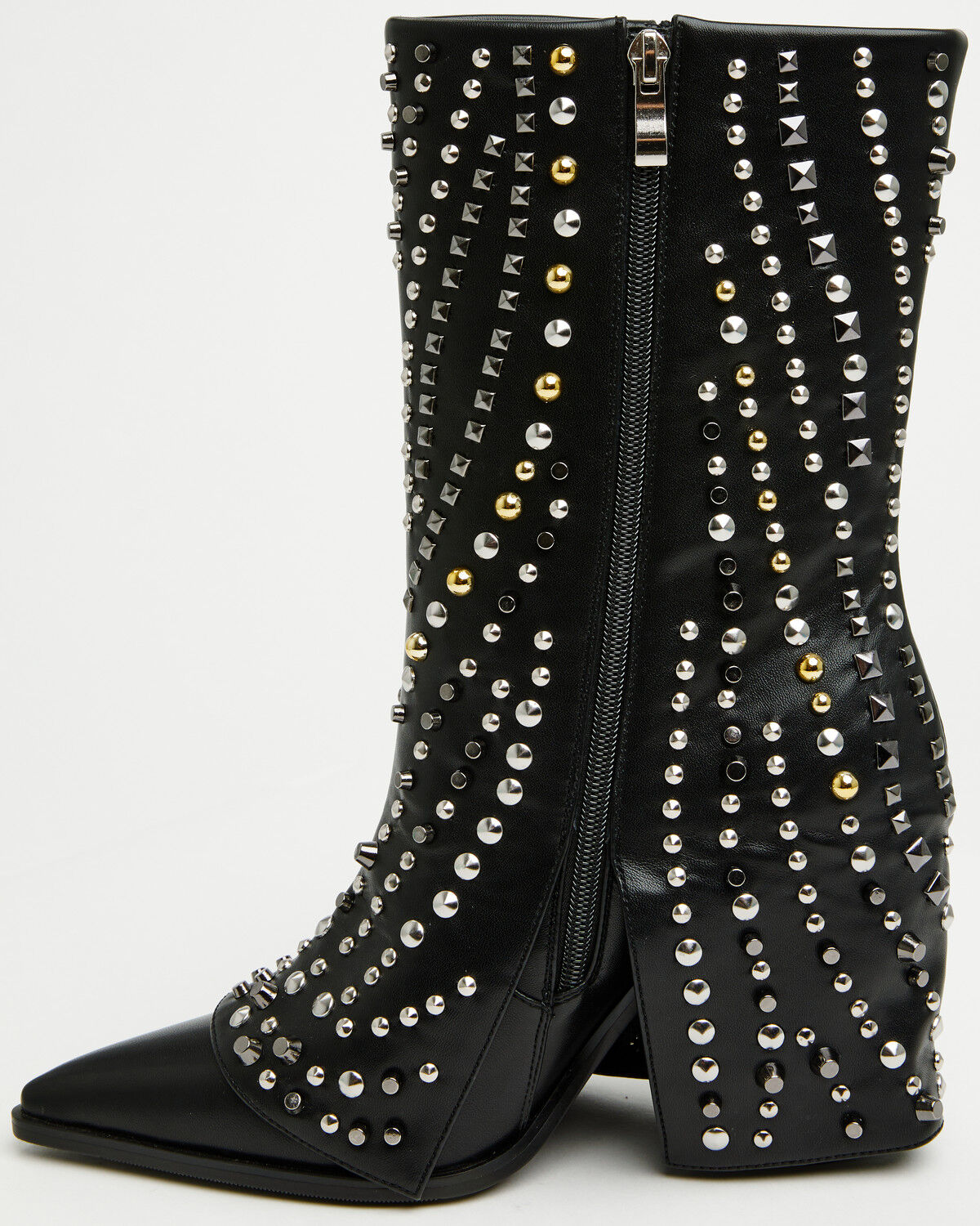Image #3 - Azalea Wang Women's Hematine Studded Fashion Boots - Snip Toe, Black, hi-res