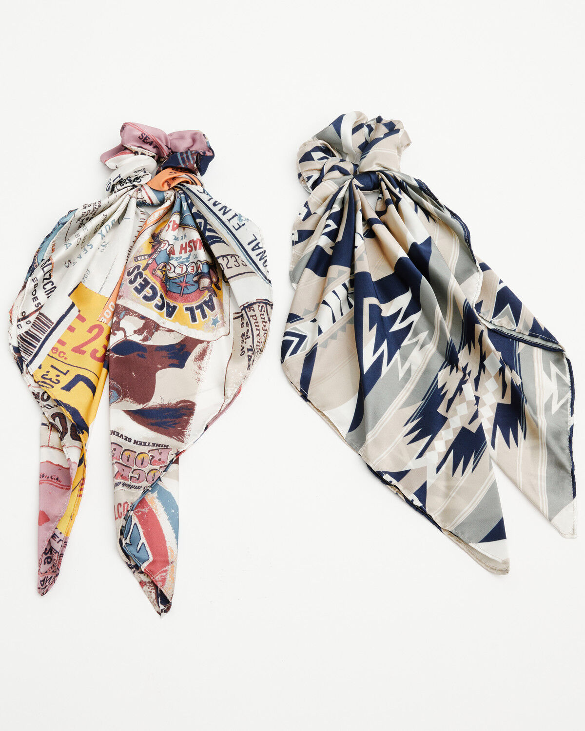 Image #3 - Idyllwind Women's Eugenia Southwest Postcard Hair Scrunchie Set - 2 Piece, Cream, hi-res