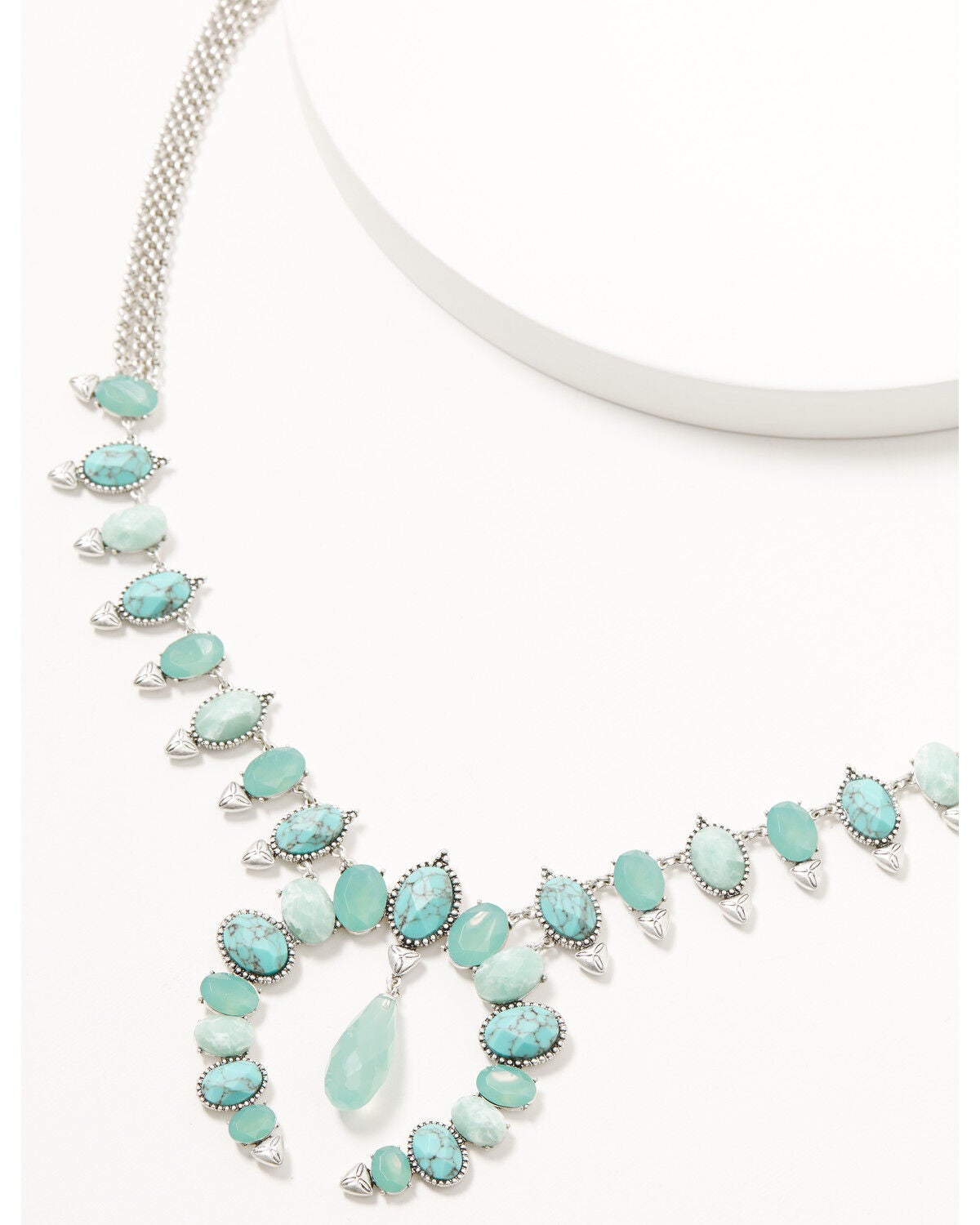 Lainey Wilson Women's Blue Moonshine Squash Blossom Statement Necklace, Silver, hi-res