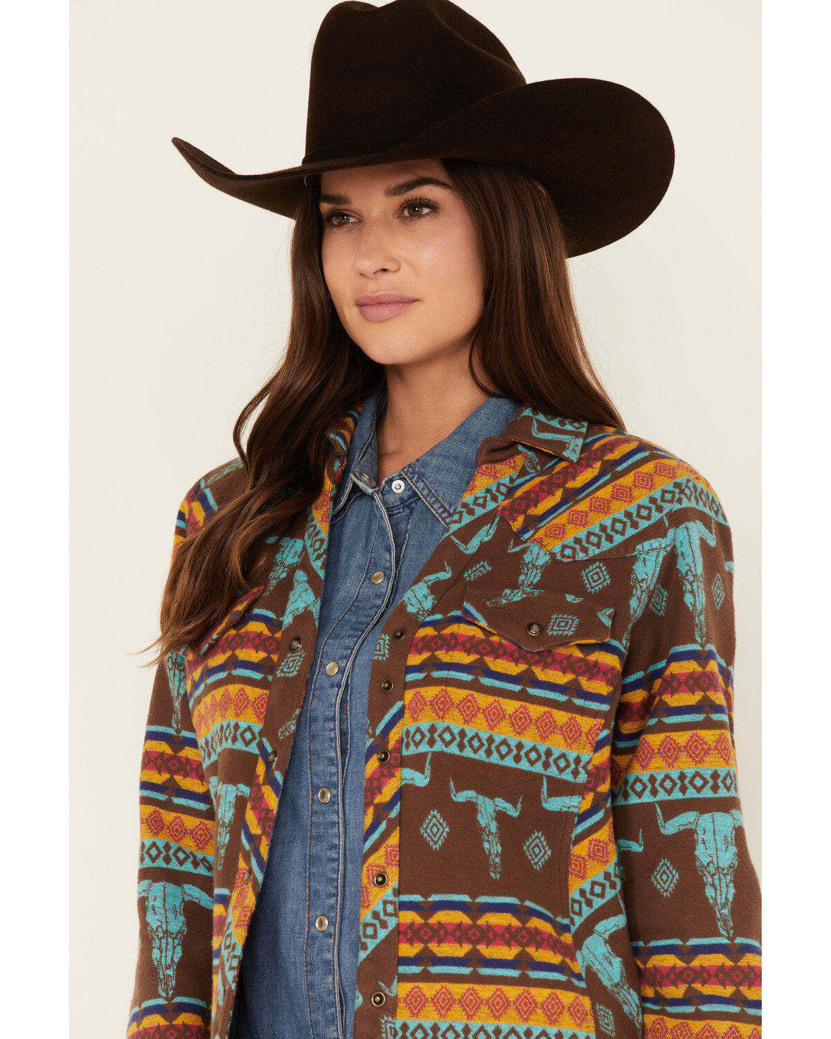 Image #2 - Outback Trading Co Women's Lorelei Long Sleeve Performance Shirt, Brown, hi-res