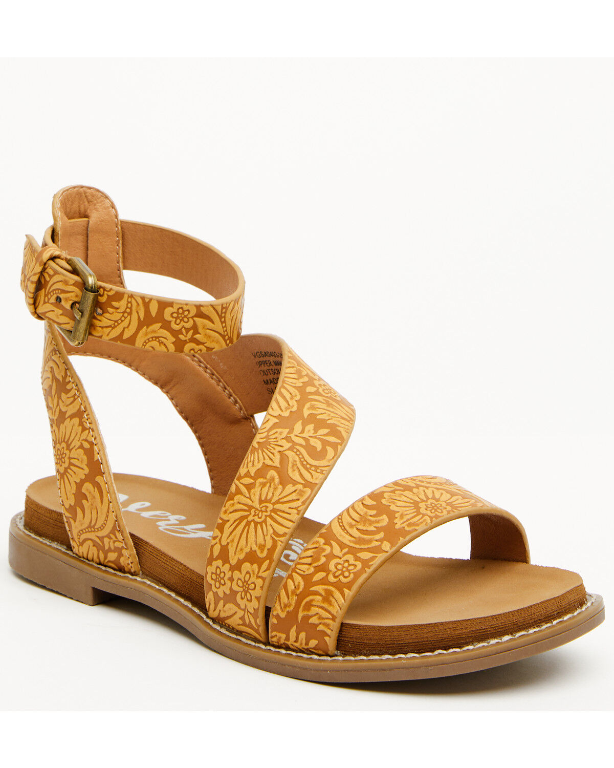 Very G Women's Sylvie Tooled Sandals, Tan, hi-res