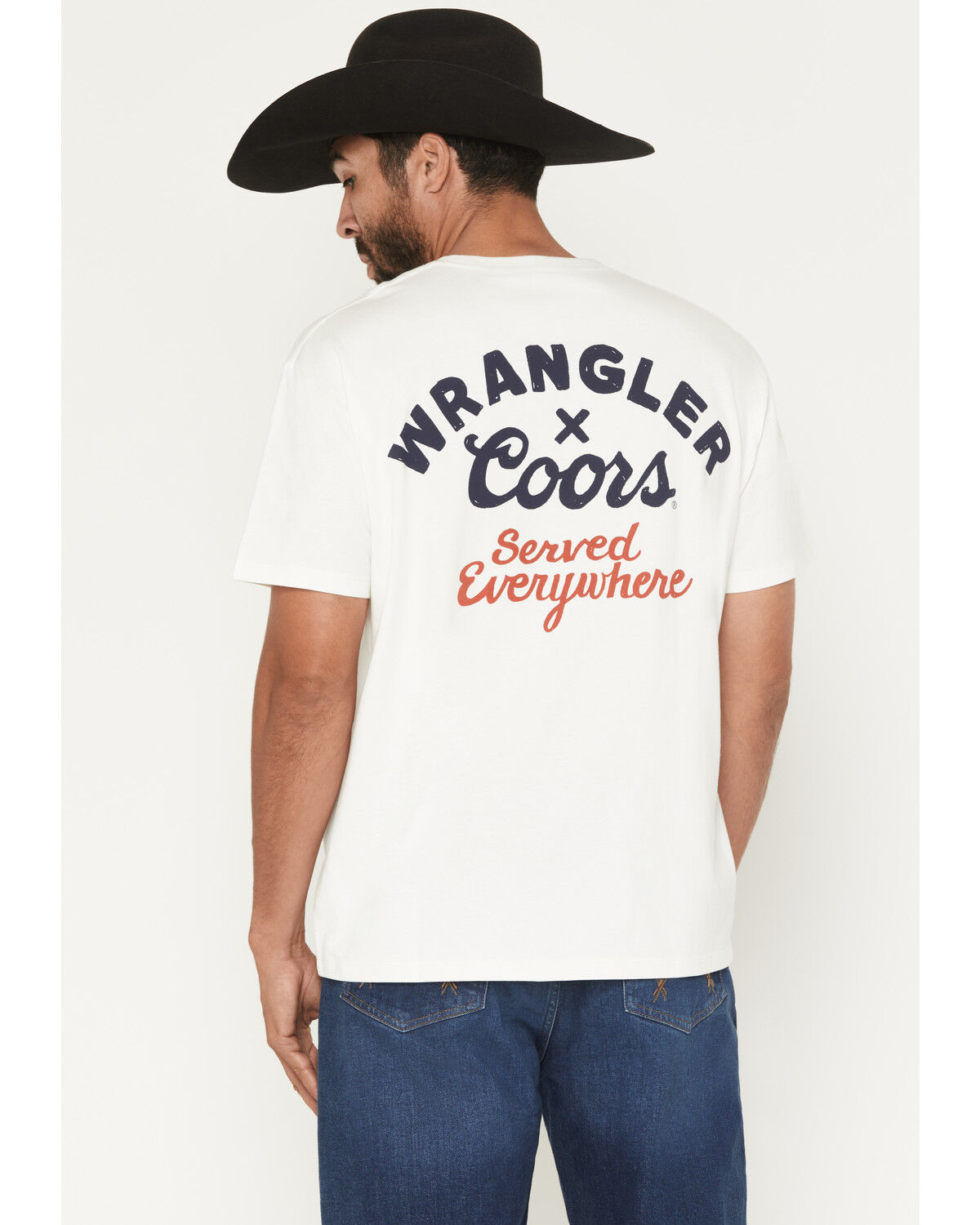 Image #4 - Wrangler X Coors Banquet Men's Served Everywhere Short Sleeve Graphic T-Shirt, Off White, hi-res