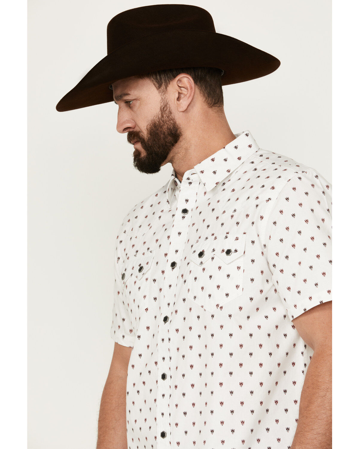 Product Name:  Moonshine Spirit Men's Ace Geo Print Short Sleeve Snap Western Shirt
