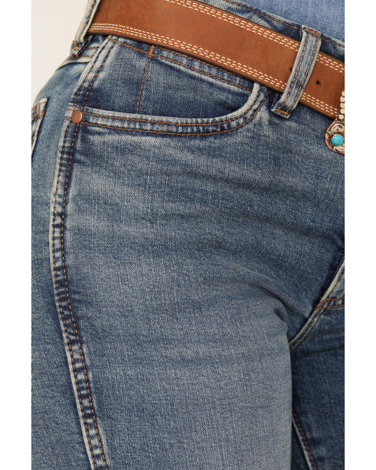 Image #2 - Wrangler Retro Women's Medium Wash High Rise Stretch Trouser Jeans, Medium Wash, hi-res