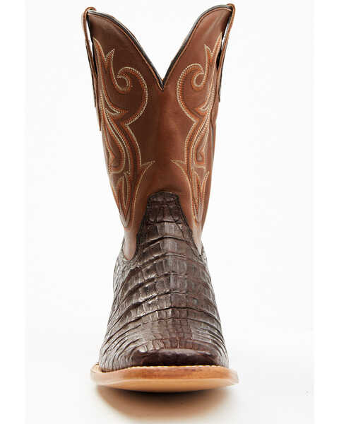 Image #4 - Cody James Men's Exotic Caiman Western Boots - Broad Square Toe, Brown, hi-res