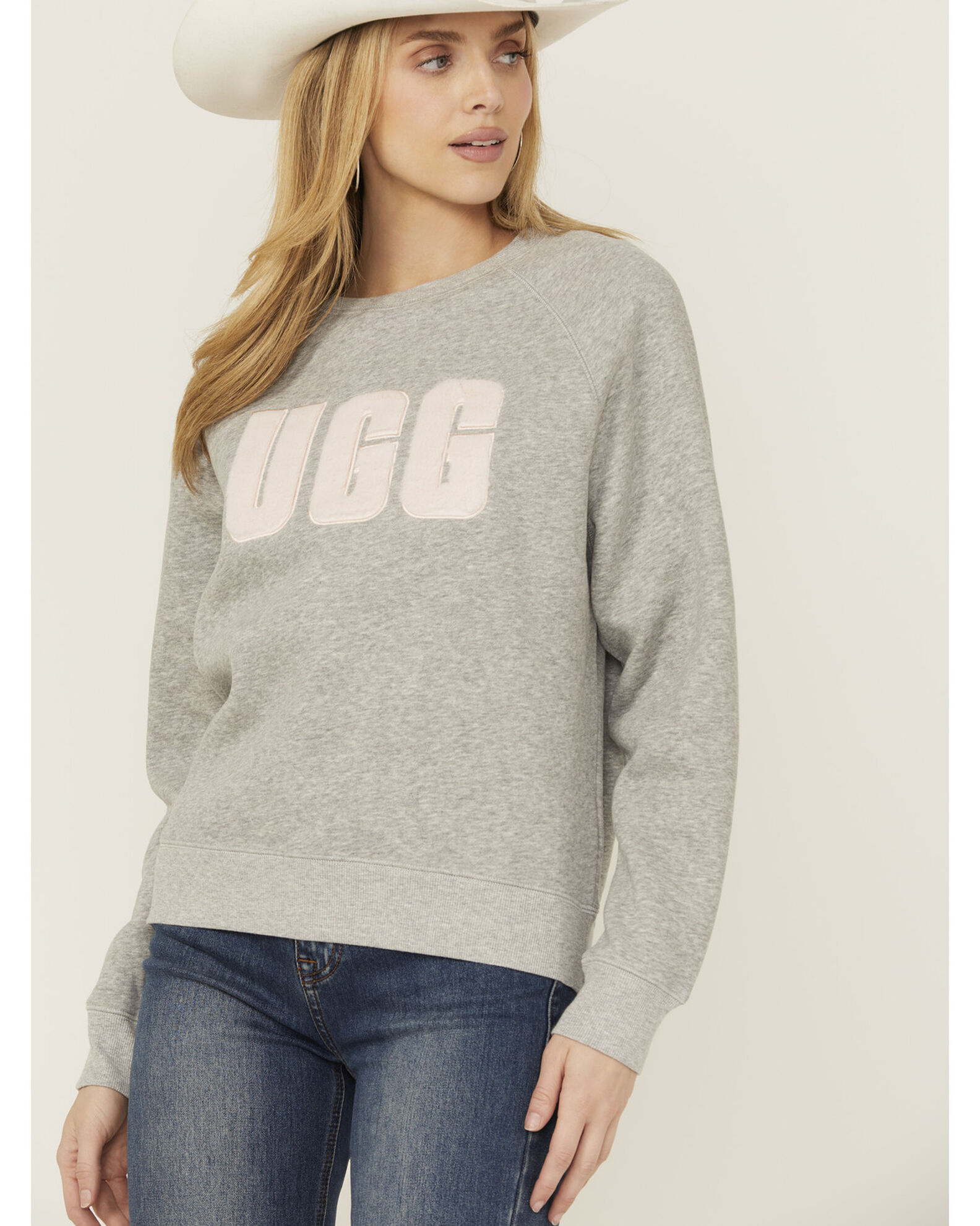 Fuzzy crewneck sweatshirt store