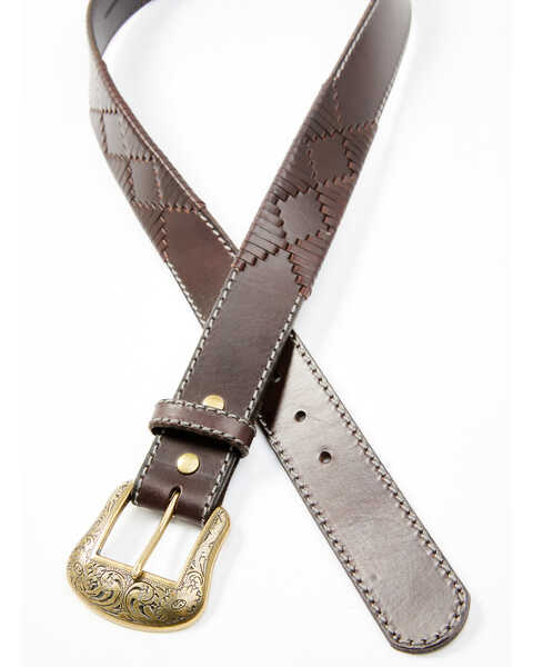 Cody James Men's Tonal Leather Stitch Belt , Brown