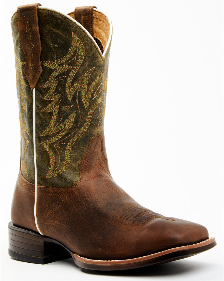 Cody James Men's Xero Gravity Hoverfly Green Performance Leather Western Boots - Broad Square Toe , Green, hi-res