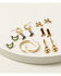 Image #1 - Shyanne Women's Novelty Boot Cactus Earring Set - 6 Piece, Gold, hi-res