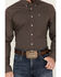 Cinch Men's Geo Print Long Sleeve Button-Down Western Shirt, Brown, hi-res