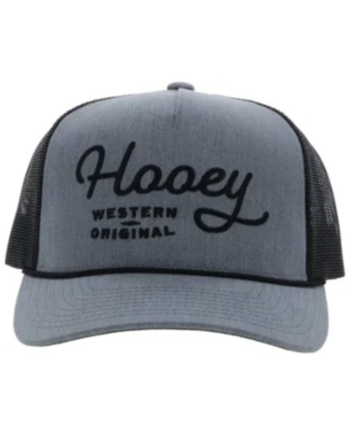 Image #3 - Hooey Men's OG Logo Rope Trucker Cap, Grey, hi-res
