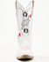 Image #4 - Dingo Women's Queen A Hearts Western Boots - Snip Toe, White, hi-res