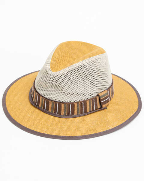 Hawx Men's Vented Jute Sun Work Hat , Tan, hi-res