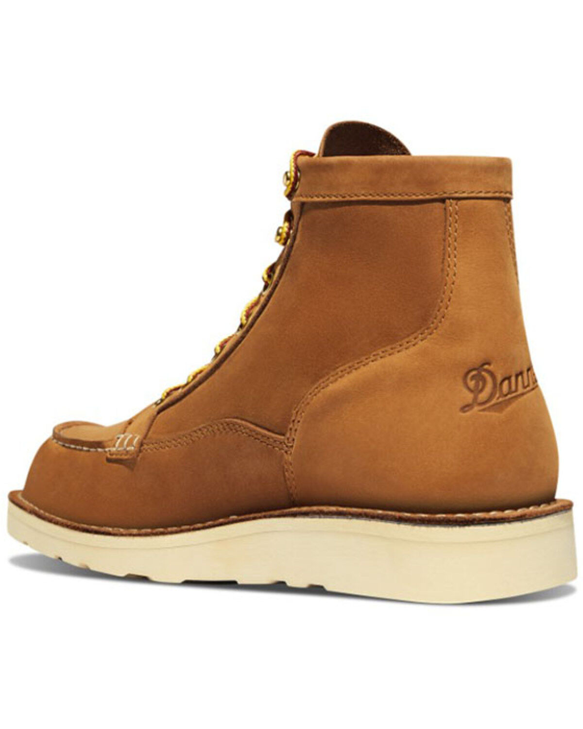 Image #3 - Danner Men's 6" Bull Run Nutbuck Work Boot - Moc Toe, Wheat, hi-res