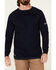 Image #4 - Ariat Men's Knit Fire Resistant Work Crew Long Sleeve, Navy, hi-res
