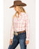 Image #3 - Wrangler Women's Boot Barn Exclusive Plaid Long Sleeve Western Shirt, , hi-res