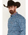 Image #2 - Ariat Men's Team Wayde Paisley Print Long Sleeve Button-Down Western Shirt, Blue, hi-res