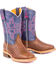 Image #2 - Tin Haul Girls' Brown Starlight Western Boots - Square Toe , Brown, hi-res