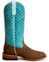 Image #2 - Macie Bean Women's Tex Marks The Spot Western Boots - Broad Square Toe, Turquoise, hi-res