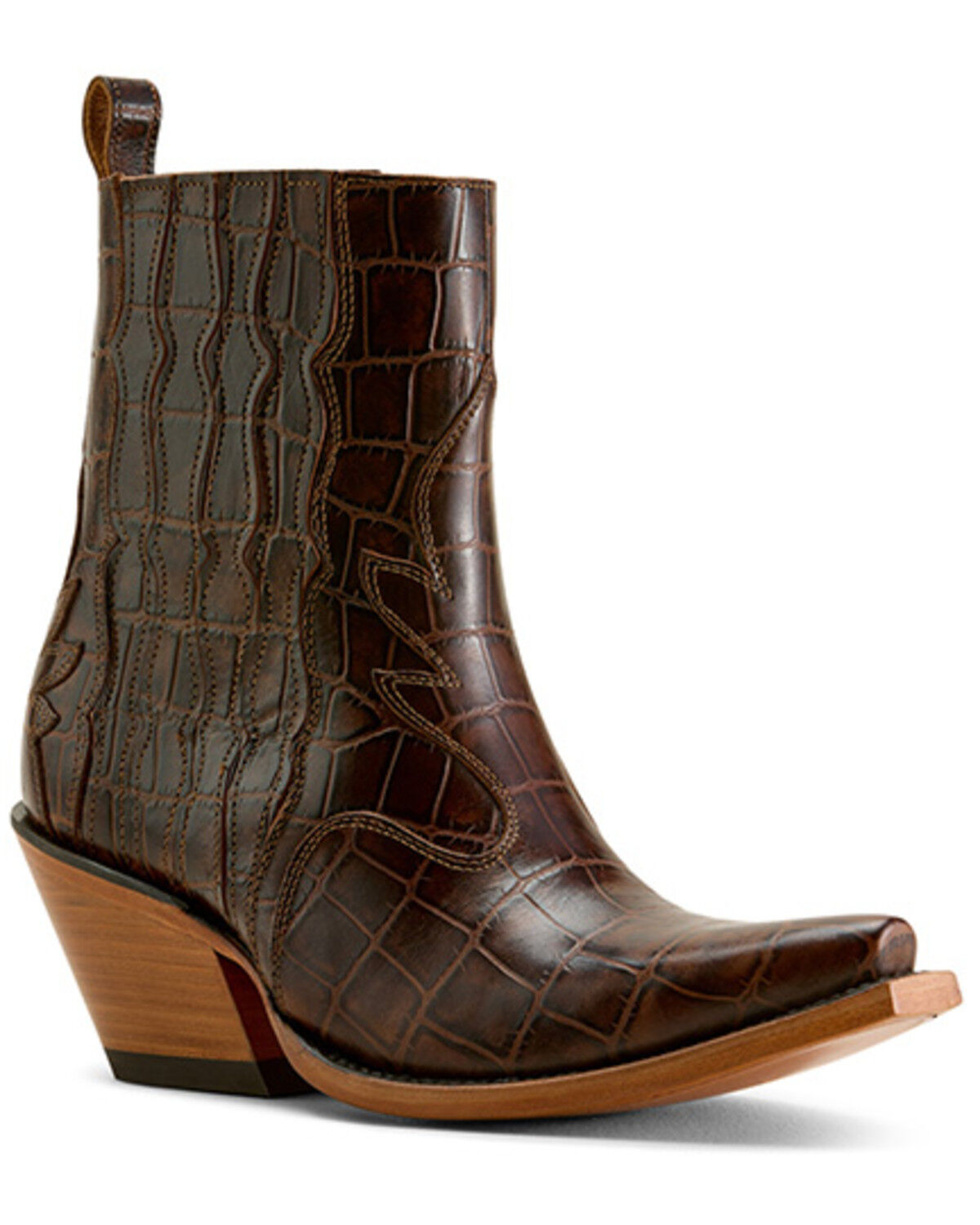 Image #1 - Ariat Women's Jade Western Booties - Snip Toe, Brown, hi-res