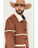 Image #2 - Wrangler Men's Faux Suede Sherpa Lined Button Down Jacket, Camel, hi-res