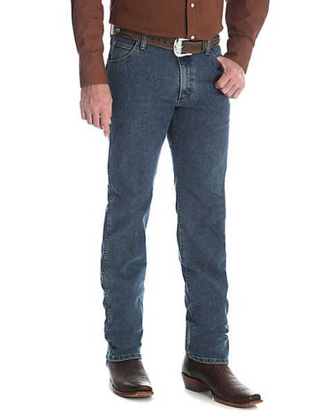 Image #2 - Wrangler Men's Vintage Stone Premium Performance Cowboy Cut Jeans - Big & Tall , Indigo, hi-res