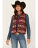 Image #1 - Shyanne Women's Southwestern Print Micro Fleece Vest, , hi-res